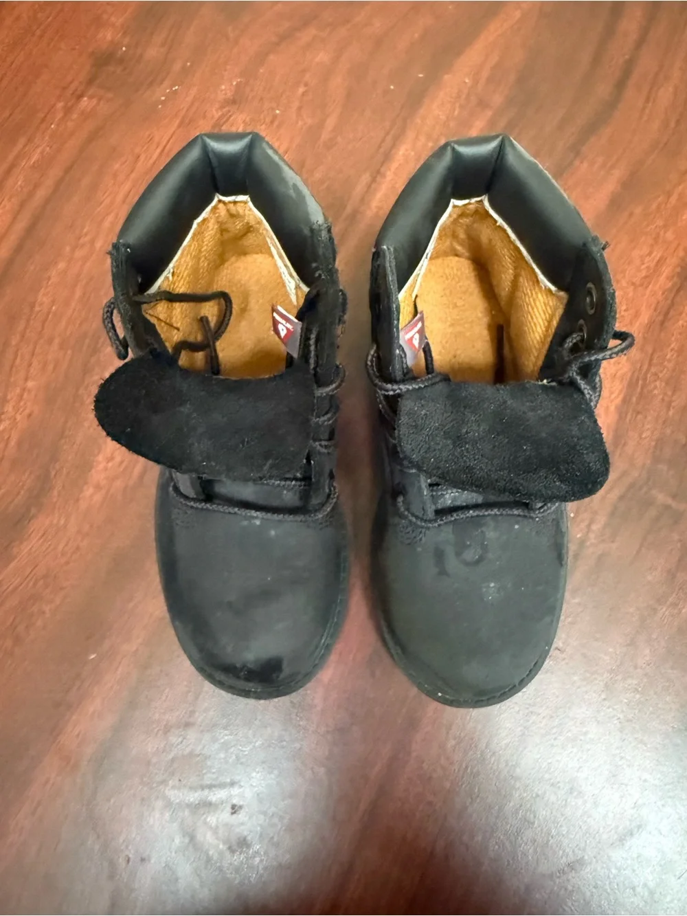 Timberland Kids Black Lace-Up Rugged Boots